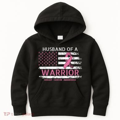 Husband Of A Warrior Breast Cancer Support Squad Kids Hoodie