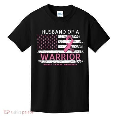 Husband Of A Warrior Breast Cancer Support Squad Kids T-Shirt