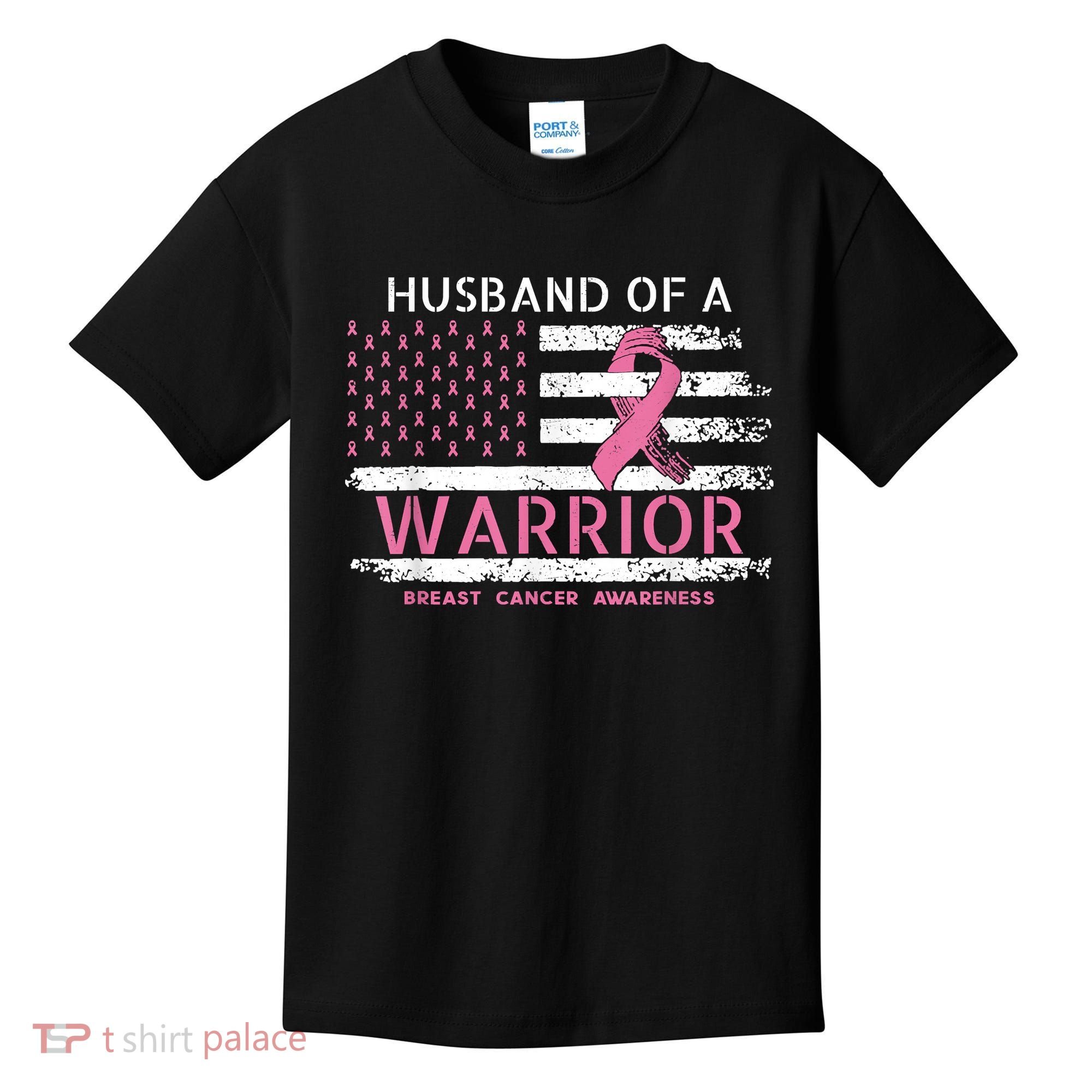 Husband Of A Warrior Breast Cancer Support Squad Kids T-Shirt