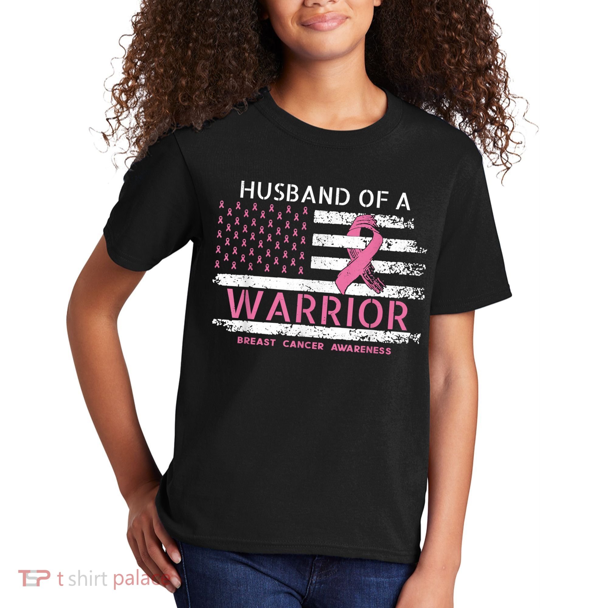 Husband Of A Warrior Breast Cancer Support Squad Kids T-Shirt