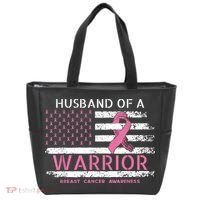 Husband Of A Warrior Breast Cancer Support Squad Tote Bag thumb 0