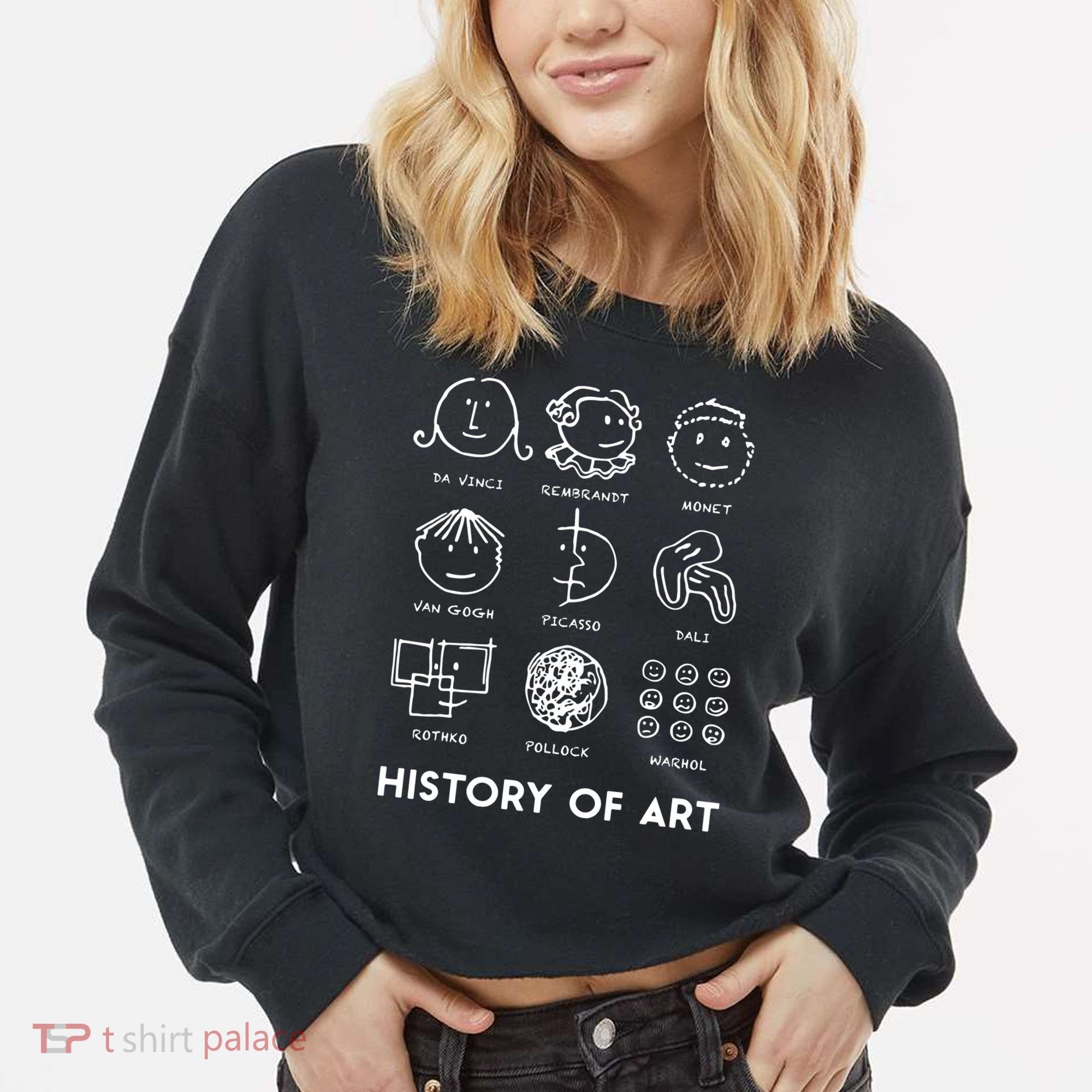 History Of Art For Teachers, Students Love Art Cropped Pullover Crew