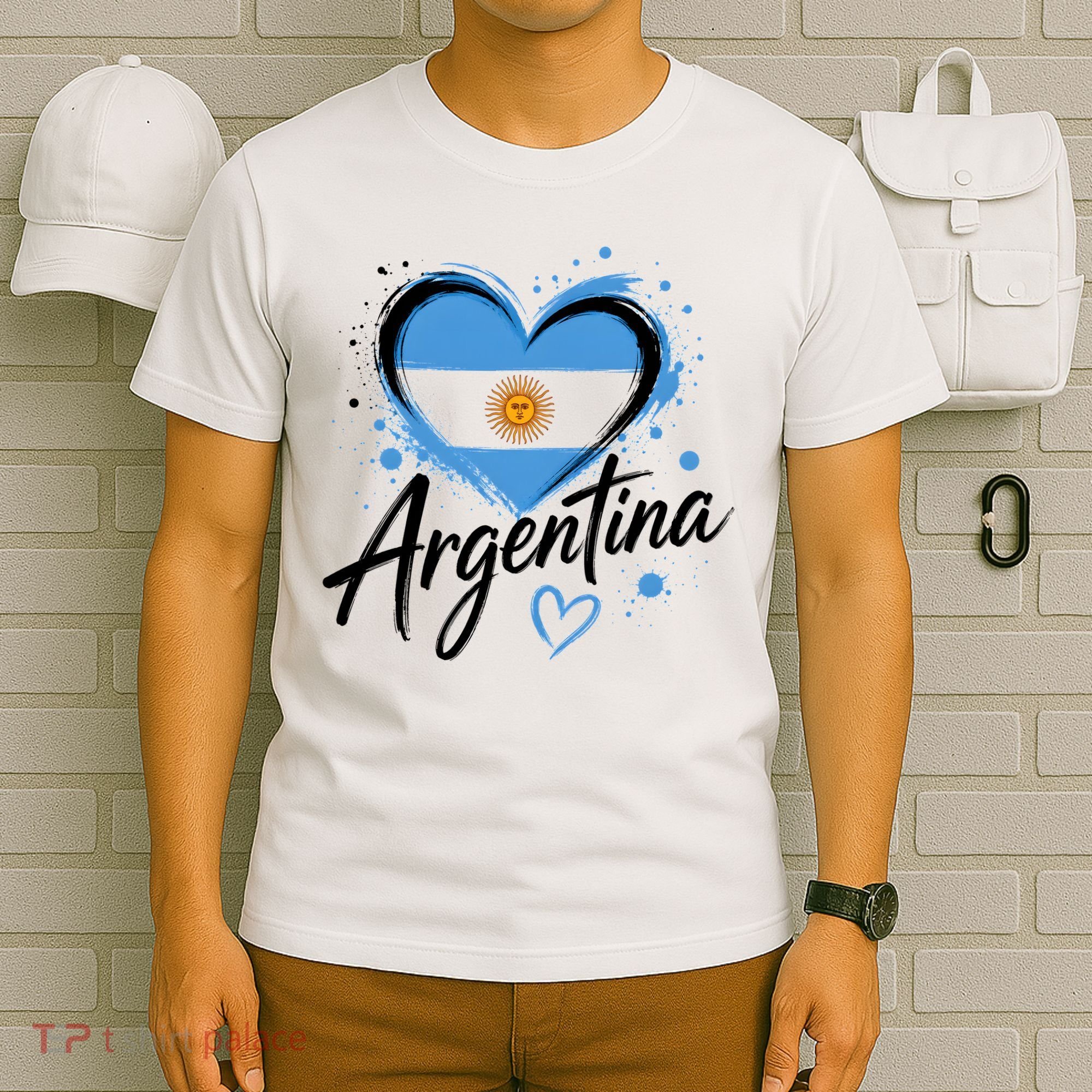 Heart of Argentina Graphic for Proud Fans T-Shirt