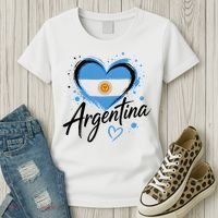 Heart of Argentina Graphic for Proud Fans Women's T-Shirt thumb 3
