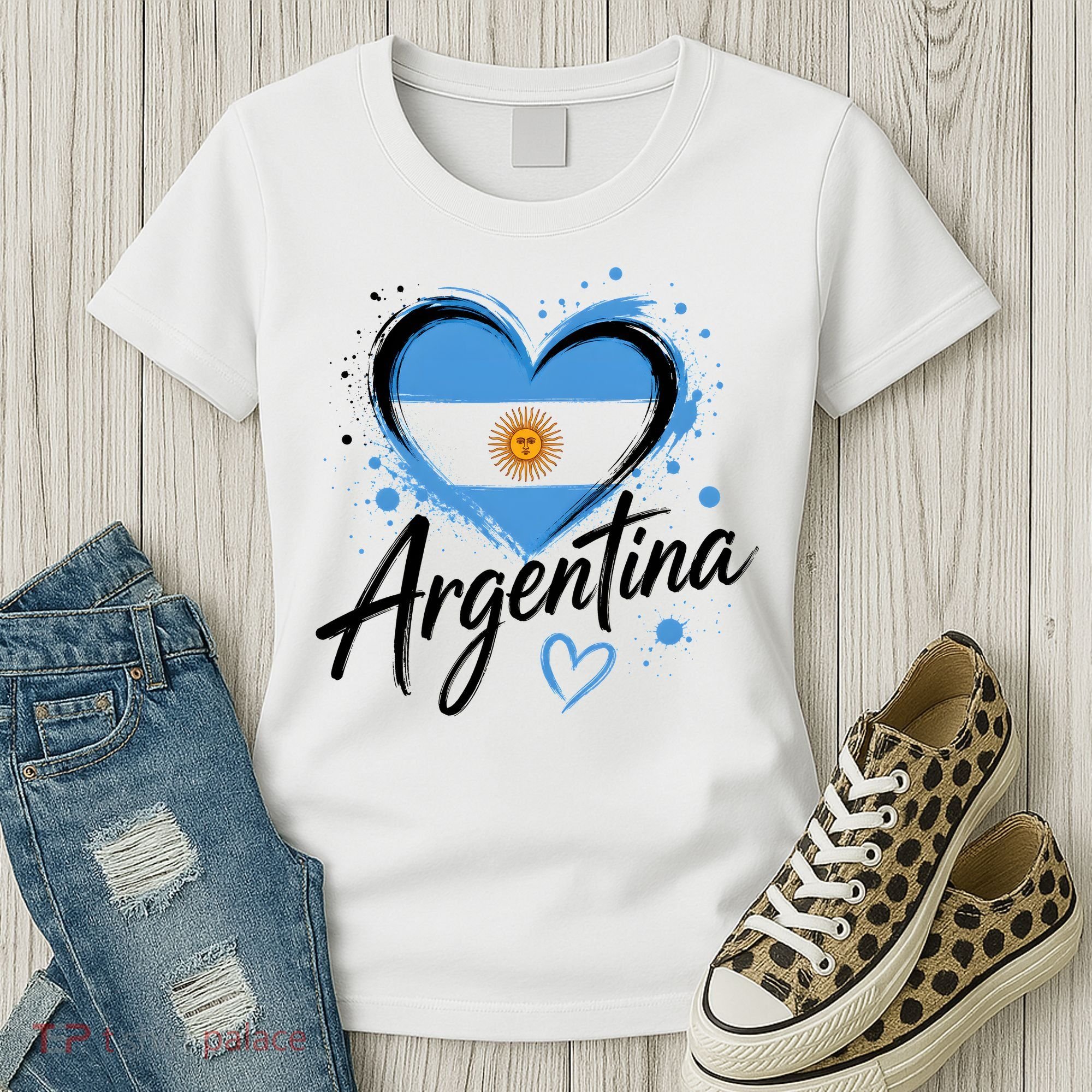 Heart of Argentina Graphic for Proud Fans Women's T-Shirt