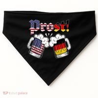 Happy Oktoberfest American German Munich Flag Prost USA-Made Doggie Bandana thumb 0