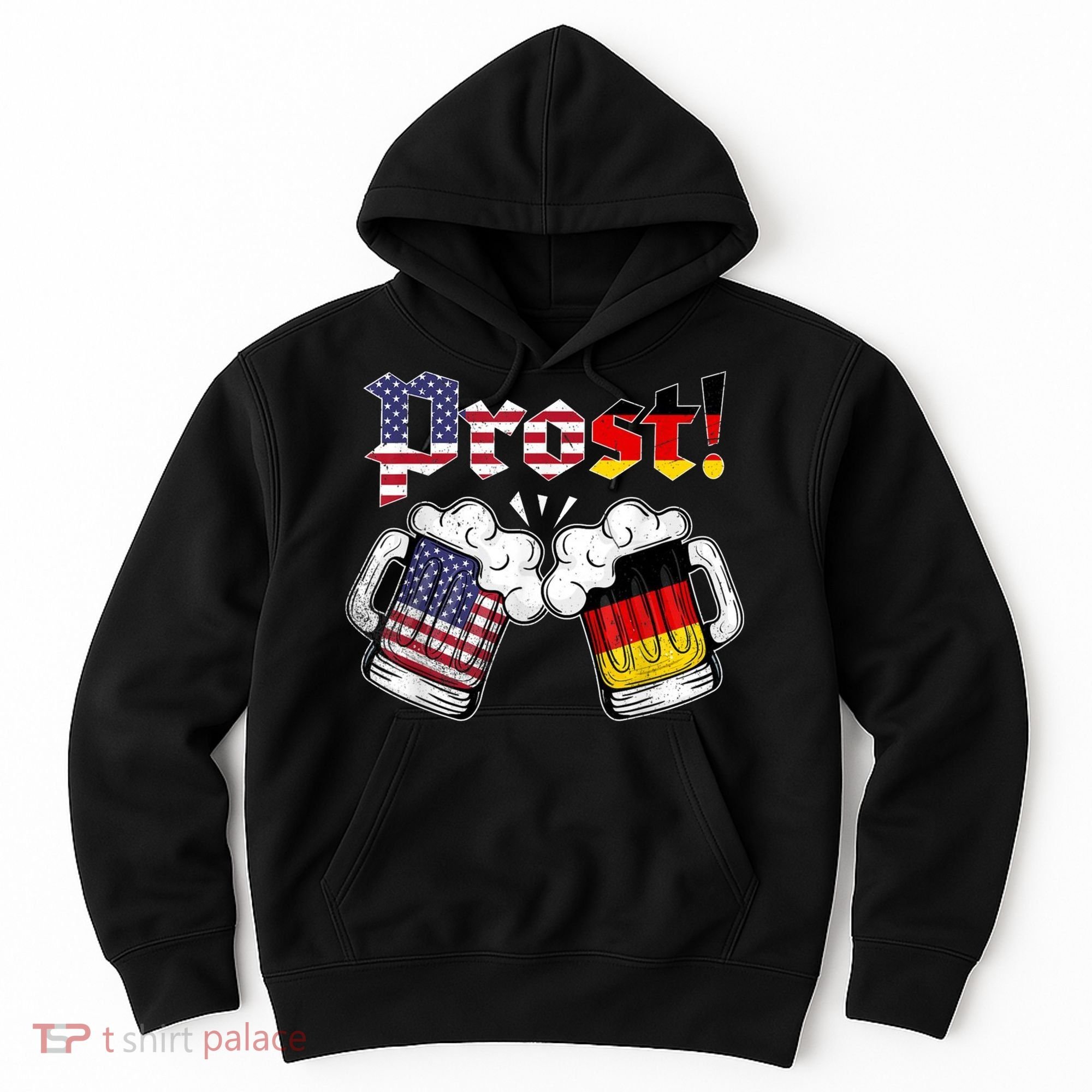 Happy Oktoberfest American German Munich Flag Prost Hoodie