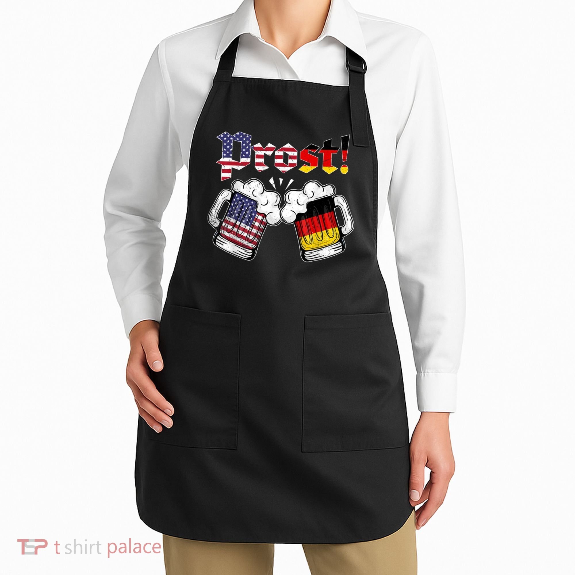 Happy Oktoberfest American German Munich Flag Prost Apron