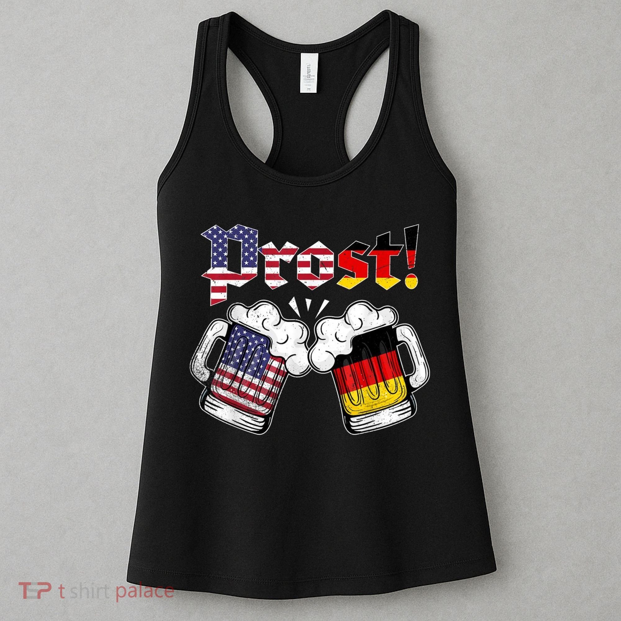 Happy Oktoberfest American German Munich Flag Prost Women's Tank Top