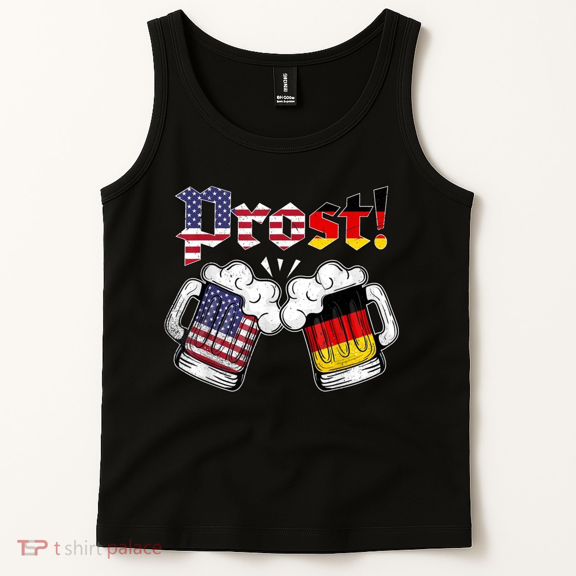 Happy Oktoberfest American German Munich Flag Prost Tank Top