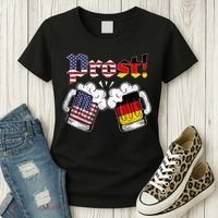 Happy Oktoberfest American German Munich Flag Prost Women's T-Shirt thumb 3