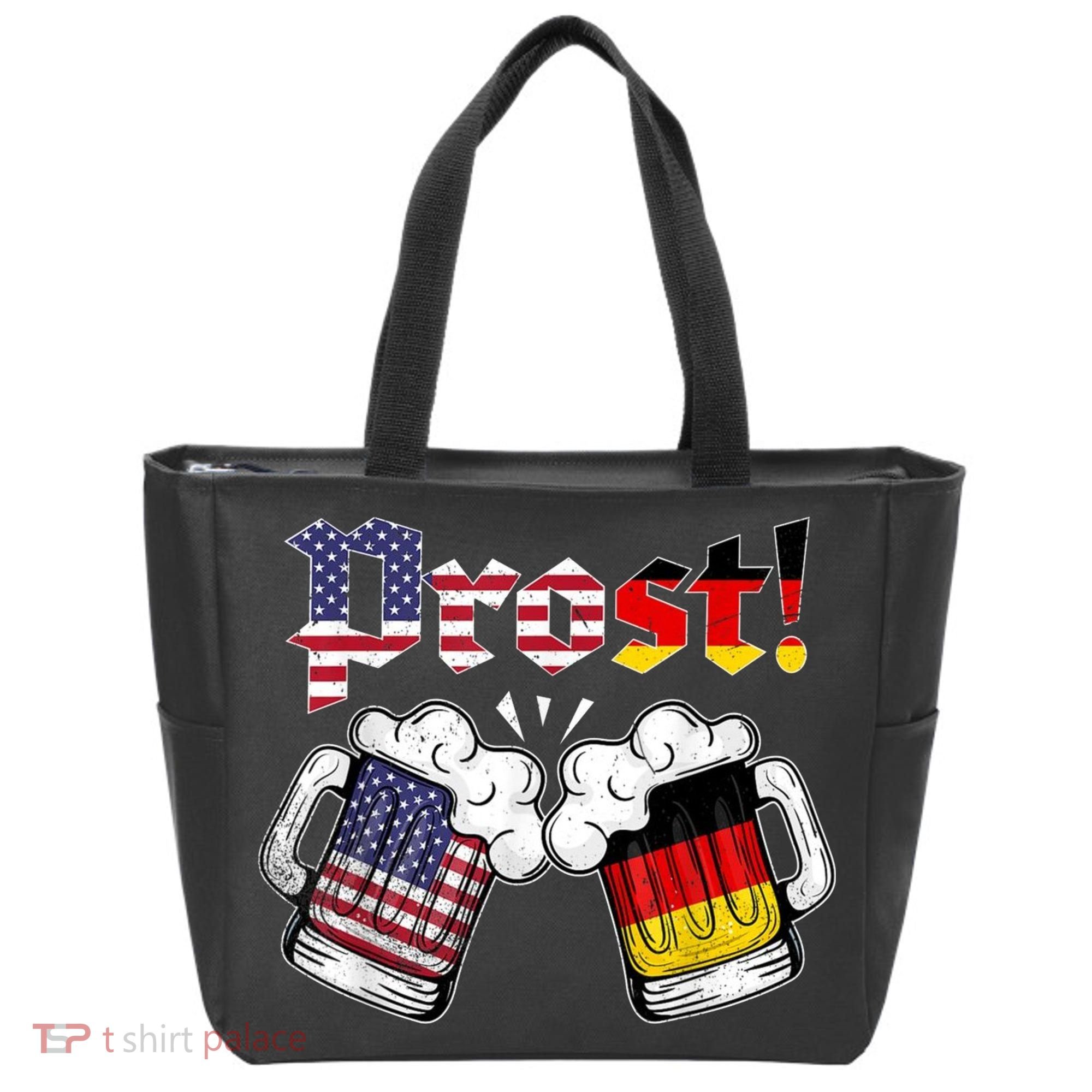 Happy Oktoberfest American German Munich Flag Prost Tote Bag