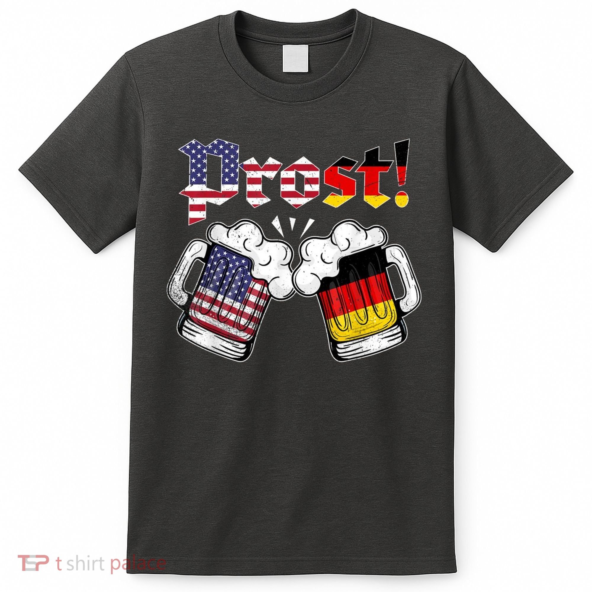 Happy Oktoberfest American German Munich Flag Prost T-Shirt