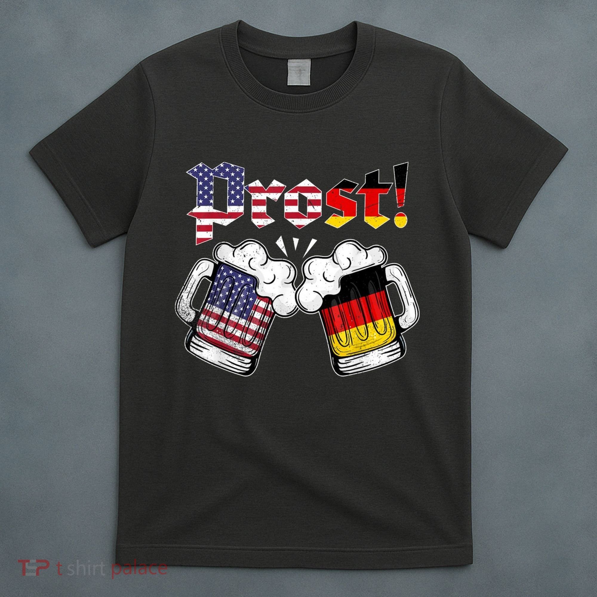Happy Oktoberfest American German Munich Flag Prost T-Shirt