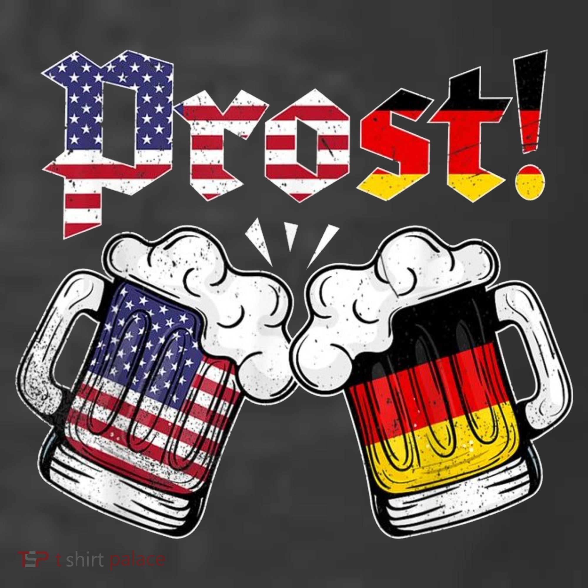 Happy Oktoberfest American German Munich Flag Prost T-Shirt