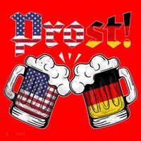 Happy Oktoberfest American German Munich Flag Prost Santa Hat thumb 1