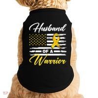 Husband Of A Warrior Usa Flag Ewing Sarcoma Cancer Awareness Gift Doggie Tank thumb 0