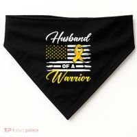 Husband Of A Warrior Usa Flag Ewing Sarcoma Cancer Awareness Gift USA-Made Doggie Bandana thumb 0