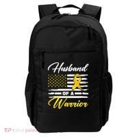 Husband Of A Warrior Usa Flag Ewing Sarcoma Cancer Awareness Gift Backpack thumb 0