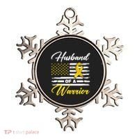 Husband Of A Warrior Usa Flag Ewing Sarcoma Cancer Awareness Gift Ornament thumb 0