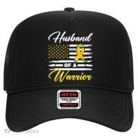 Husband Of A Warrior Usa Flag Ewing Sarcoma Cancer Awareness Gift Hat thumb 0