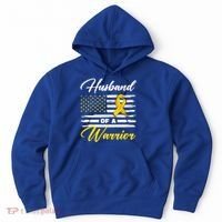 Husband Of A Warrior Usa Flag Ewing Sarcoma Cancer Awareness Gift Hoodie thumb 0