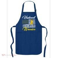 Husband Of A Warrior Usa Flag Ewing Sarcoma Cancer Awareness Gift Apron thumb 0
