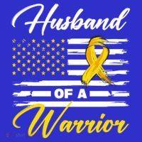 Husband Of A Warrior Usa Flag Ewing Sarcoma Cancer Awareness Gift Sweatshirt thumb 3