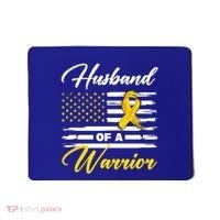 Husband Of A Warrior Usa Flag Ewing Sarcoma Cancer Awareness Gift Mousepad thumb 0