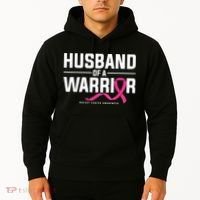 Husband Of A Warrior Breast Cancer Awareness Hoodie thumb 2