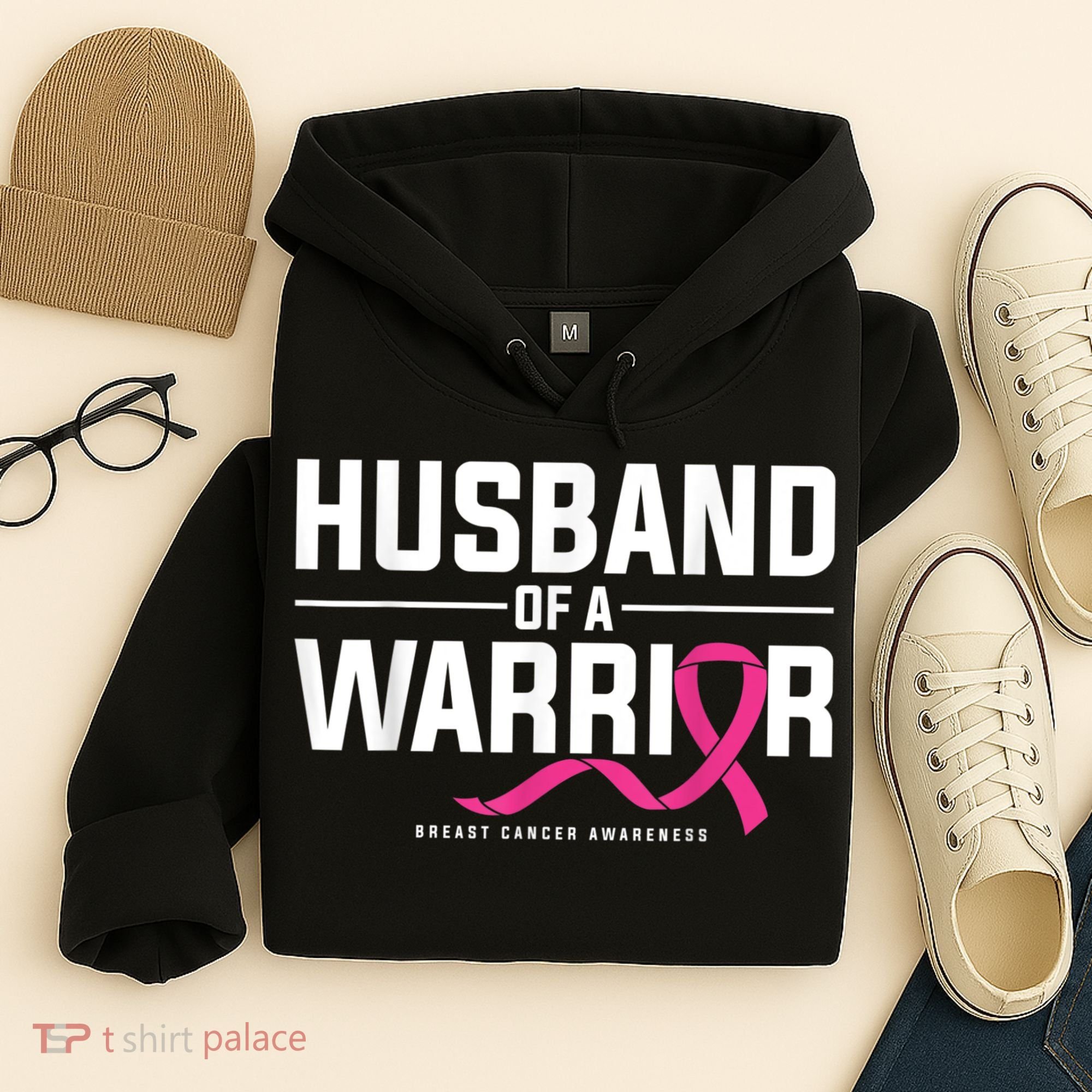 Husband Of A Warrior Breast Cancer Awareness Hoodie