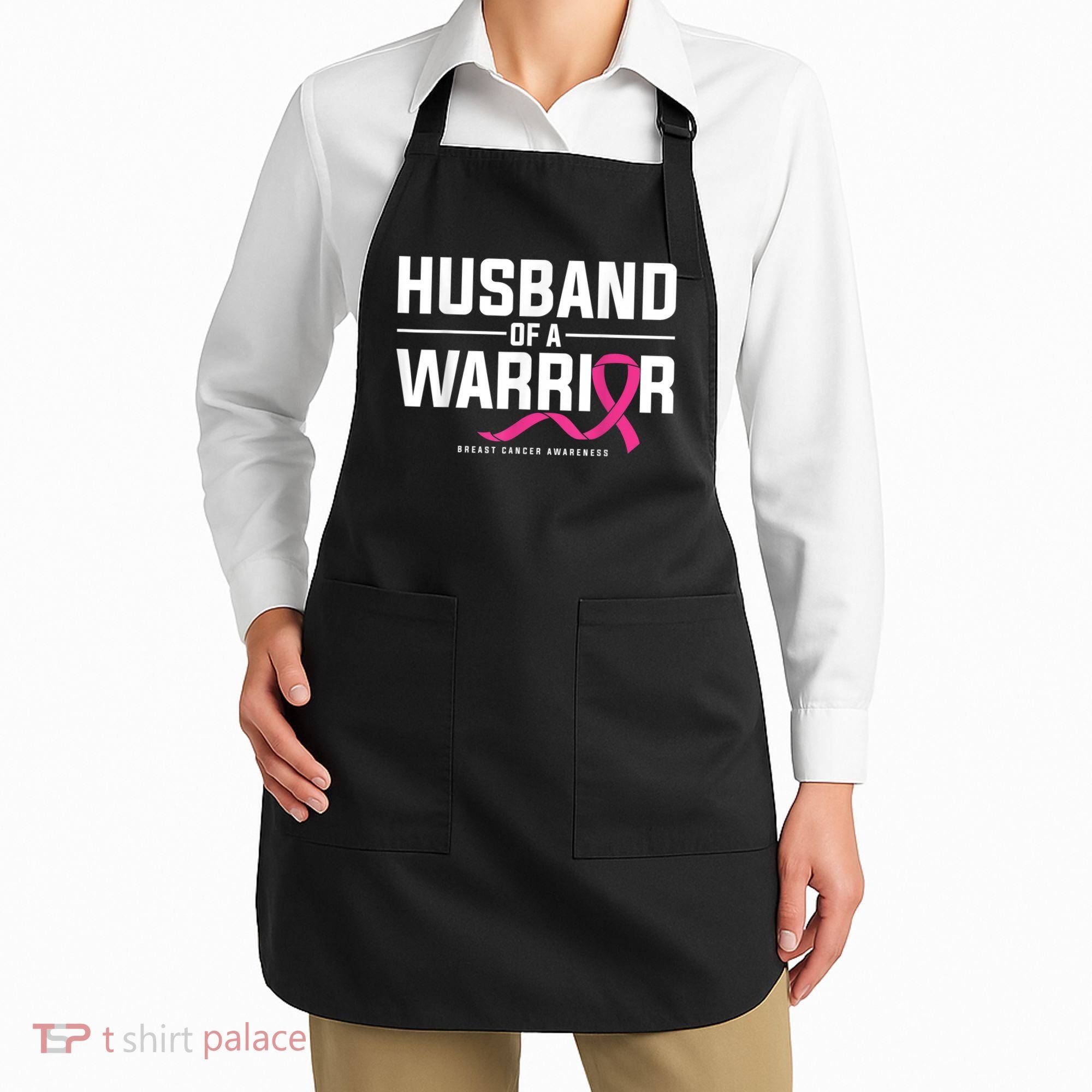 Husband Of A Warrior Breast Cancer Awareness Apron