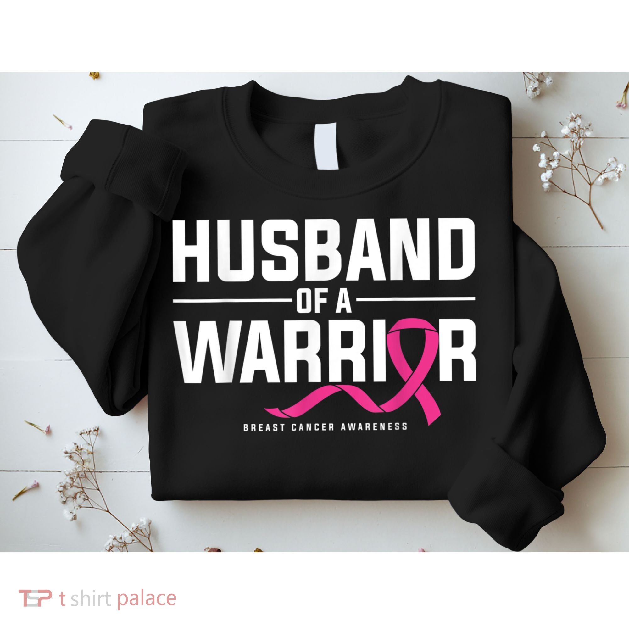 Husband Of A Warrior Breast Cancer Awareness Sweatshirt