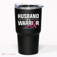 Husband Of A Warrior Breast Cancer Awareness Tumbler thumb 0