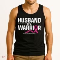 Husband Of A Warrior Breast Cancer Awareness Tank Top thumb 3