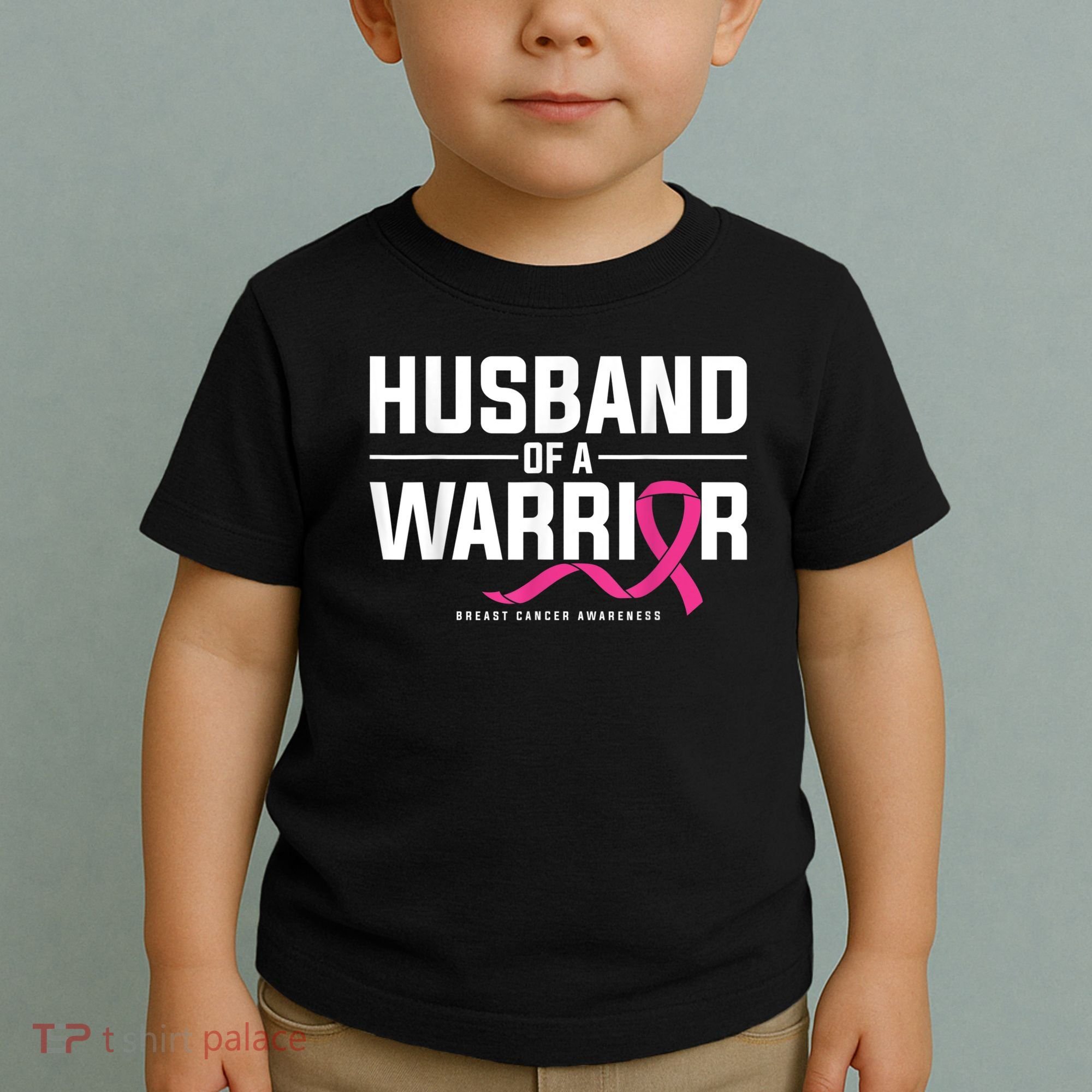 Husband Of A Warrior Breast Cancer Awareness Toddler T-Shirt