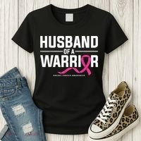 Husband Of A Warrior Breast Cancer Awareness Women's T-Shirt thumb 3