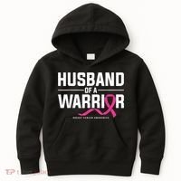 Husband Of A Warrior Breast Cancer Awareness Kids Hoodie thumb 0