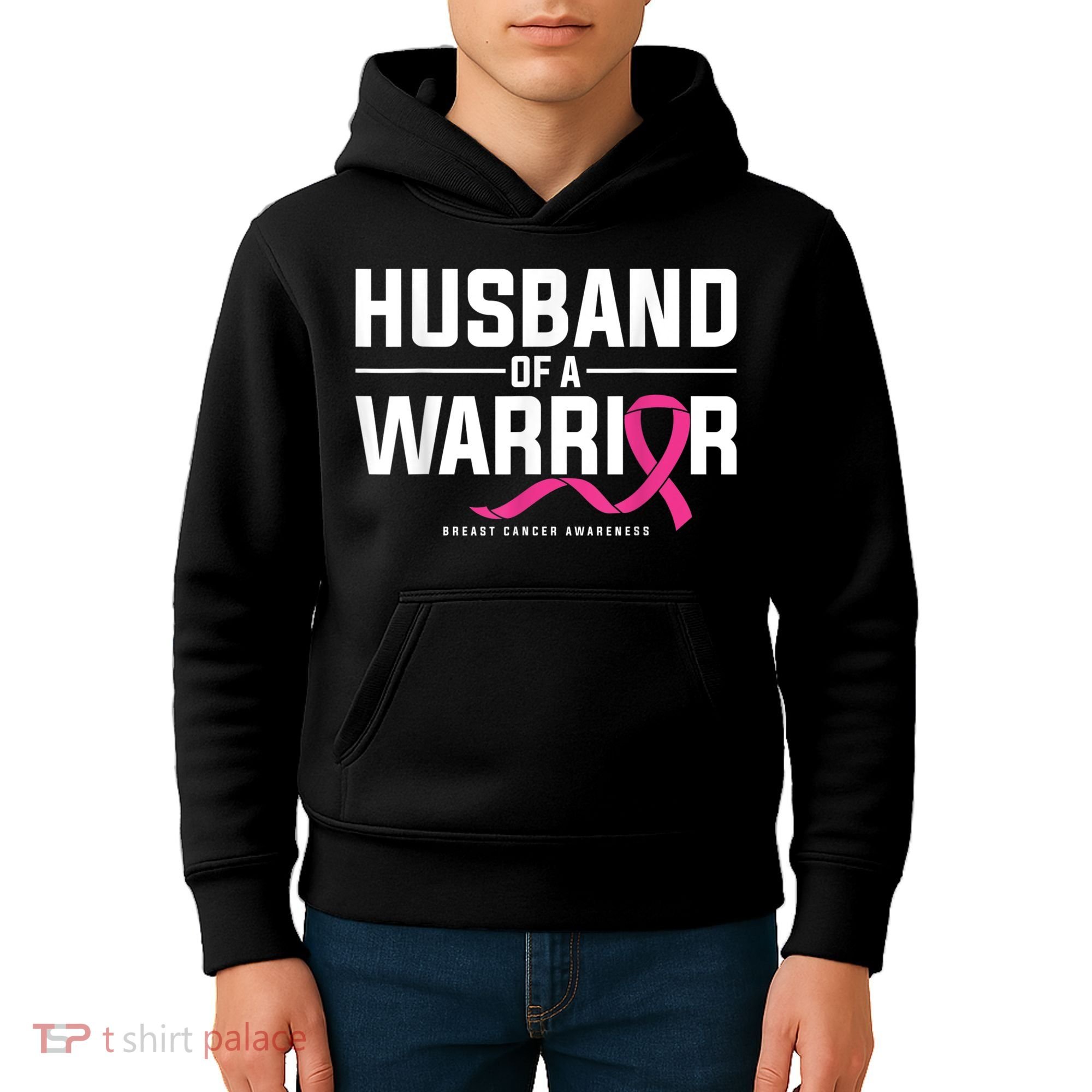 Husband Of A Warrior Breast Cancer Awareness Kids Hoodie