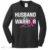 Husband Of A Warrior Breast Cancer Awareness Kids Long Sleeve Shirt thumb 0