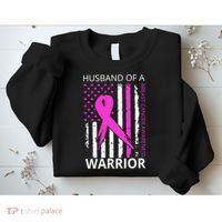 Husband Of A Warrior Breast Cancer Awareness Sweatshirt thumb 2