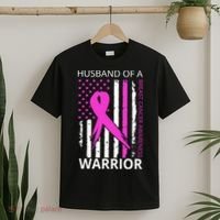 Husband Of A Warrior Breast Cancer Awareness T-Shirt thumb 2
