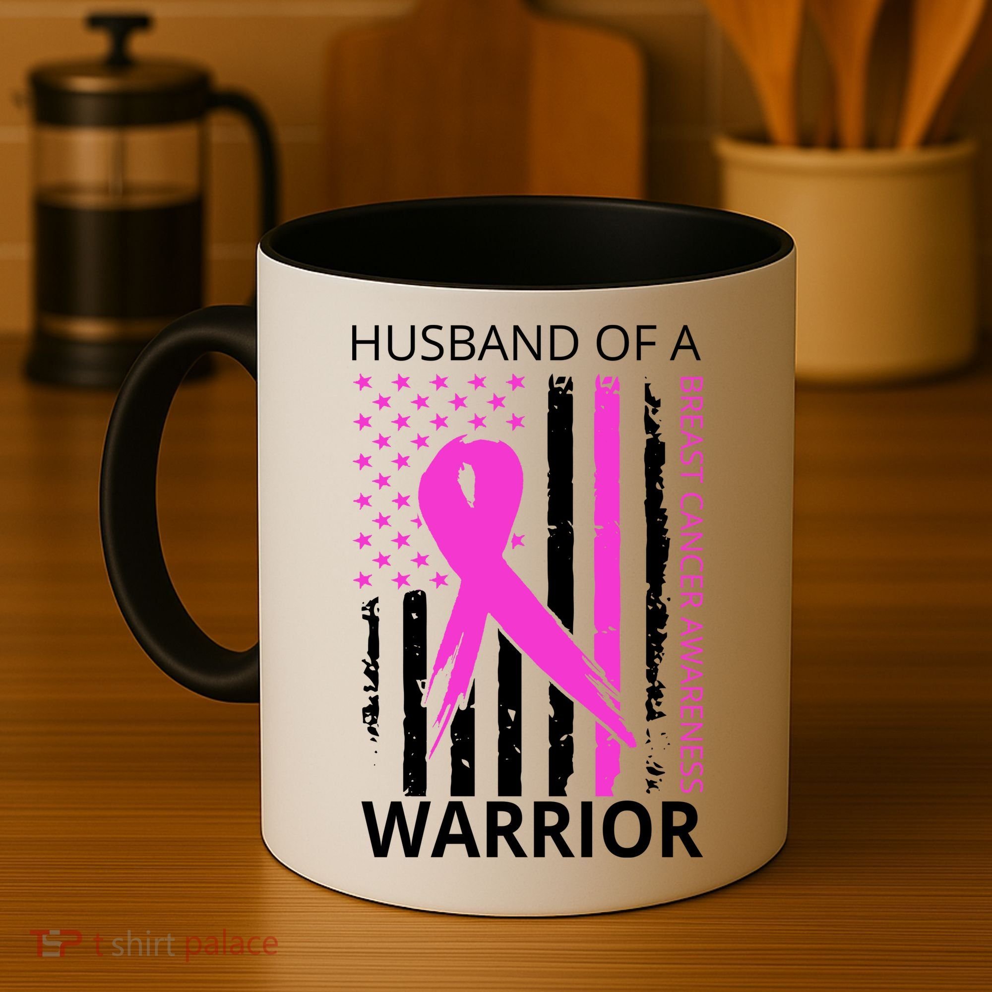 Husband Of A Warrior Breast Cancer Awareness Coffee Mug