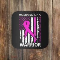 Husband Of A Warrior Breast Cancer Awareness Coaster thumb 0