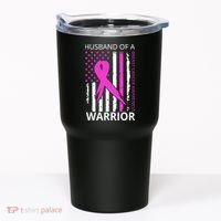 Husband Of A Warrior Breast Cancer Awareness Tumbler thumb 0