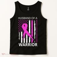 Husband Of A Warrior Breast Cancer Awareness Tank Top thumb 2