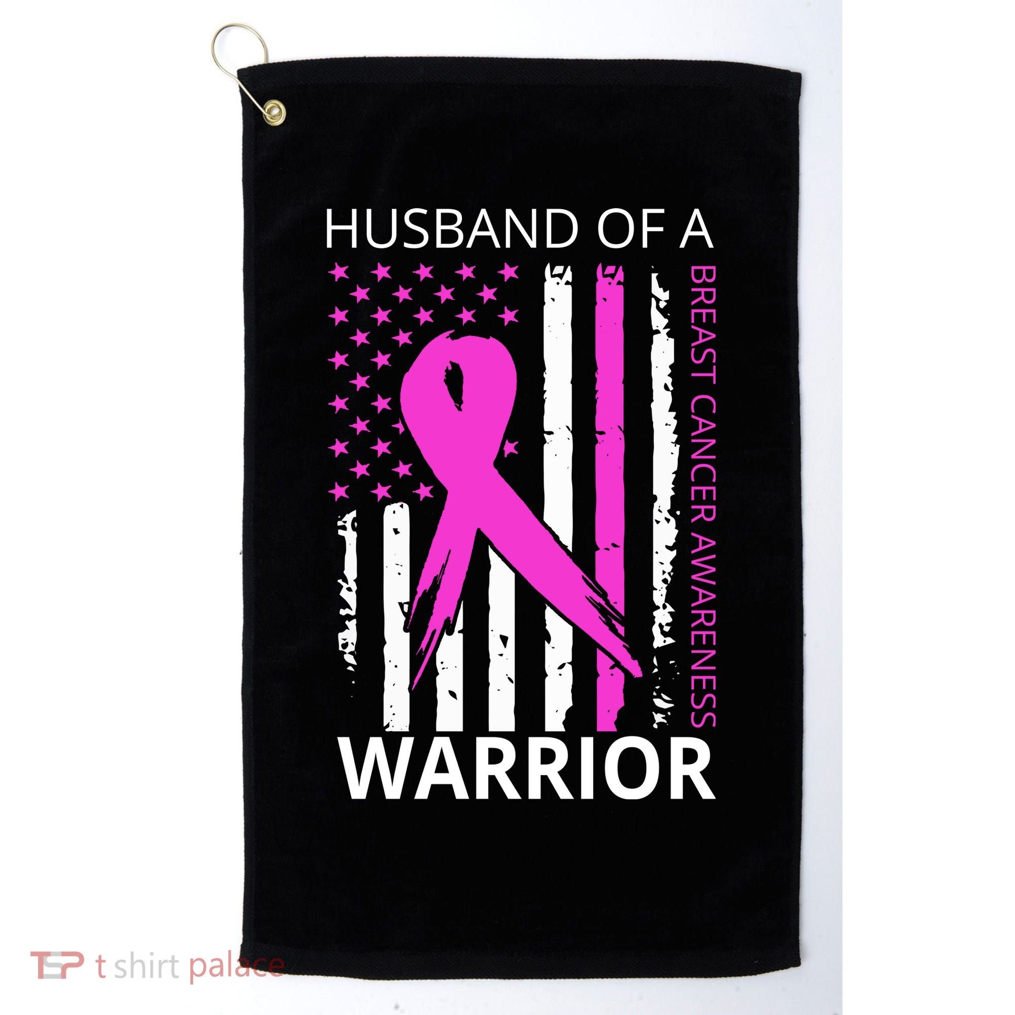 Husband Of A Warrior Breast Cancer Awareness Golf Towel