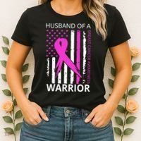 Husband Of A Warrior Breast Cancer Awareness Women's T-Shirt thumb 2