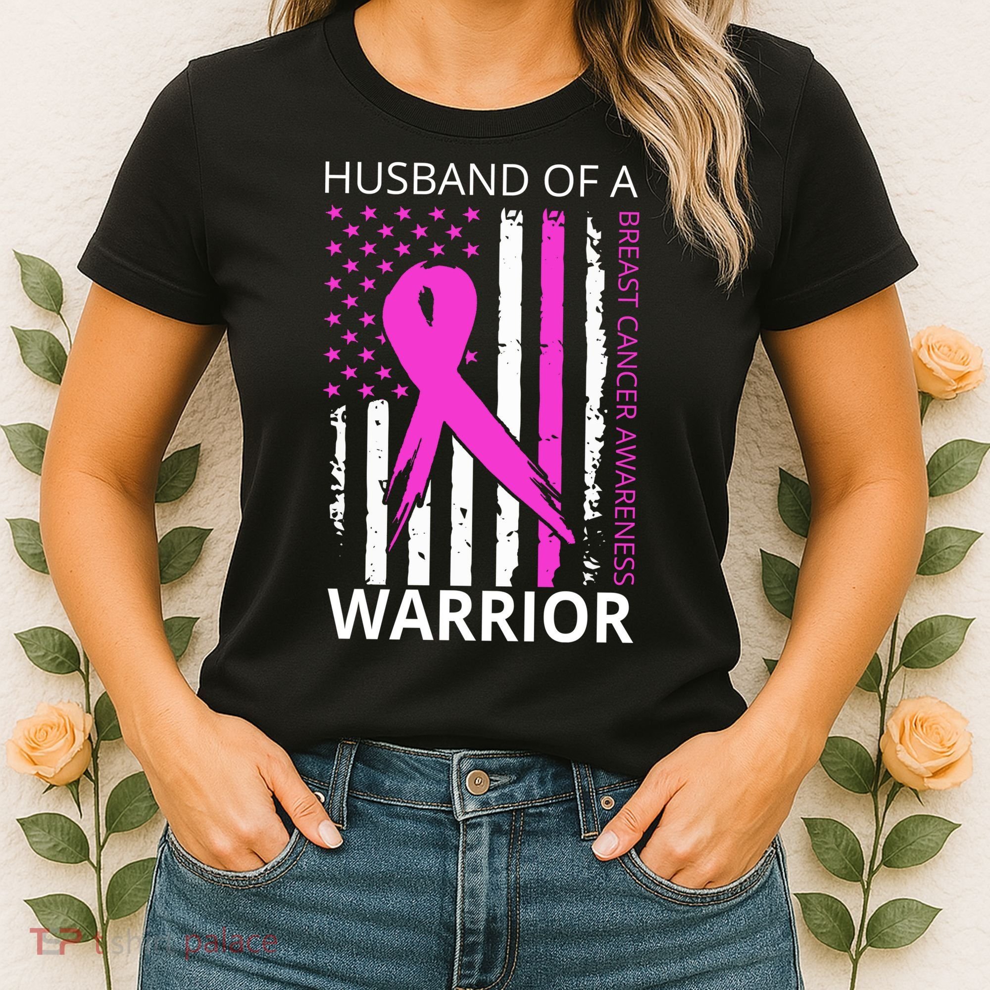 Husband Of A Warrior Breast Cancer Awareness Women's T-Shirt