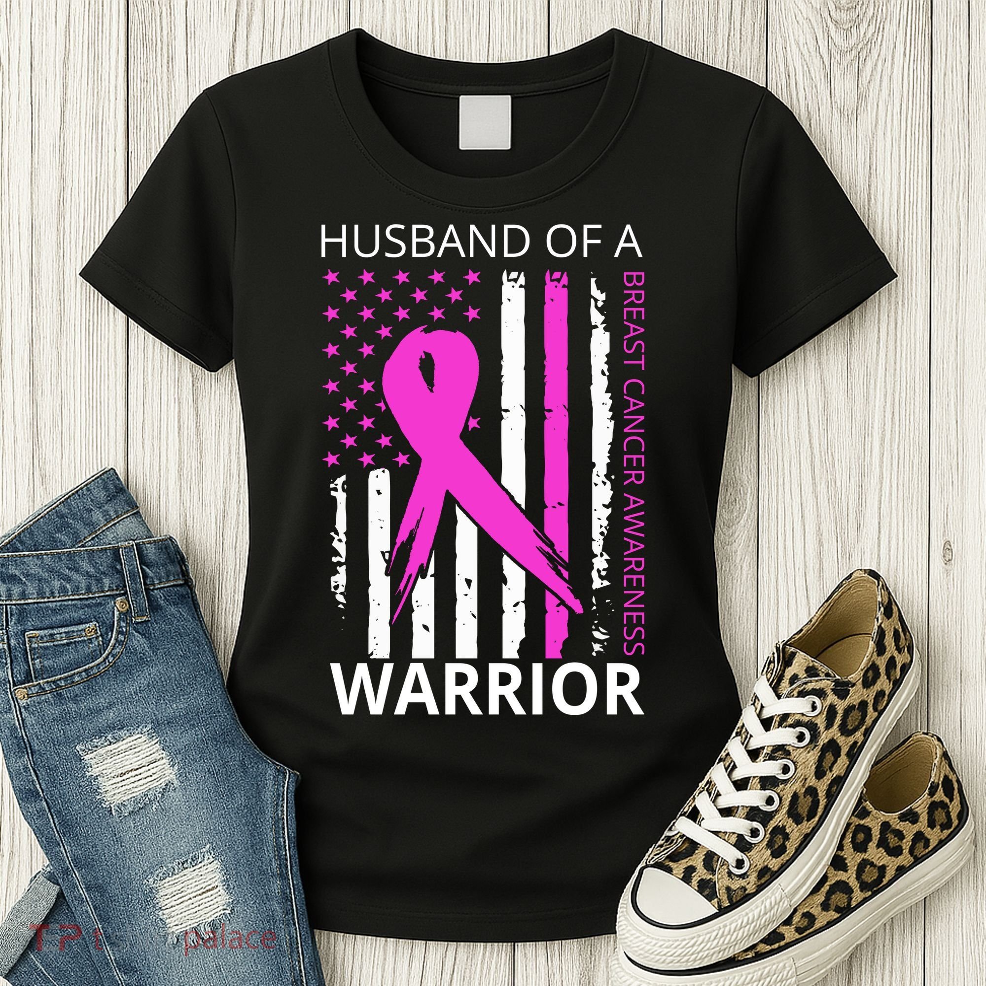 Husband Of A Warrior Breast Cancer Awareness Women's T-Shirt